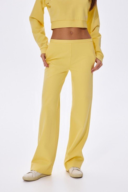 Фото Брюки из джерси прямого кроя на заниженной талии (2)