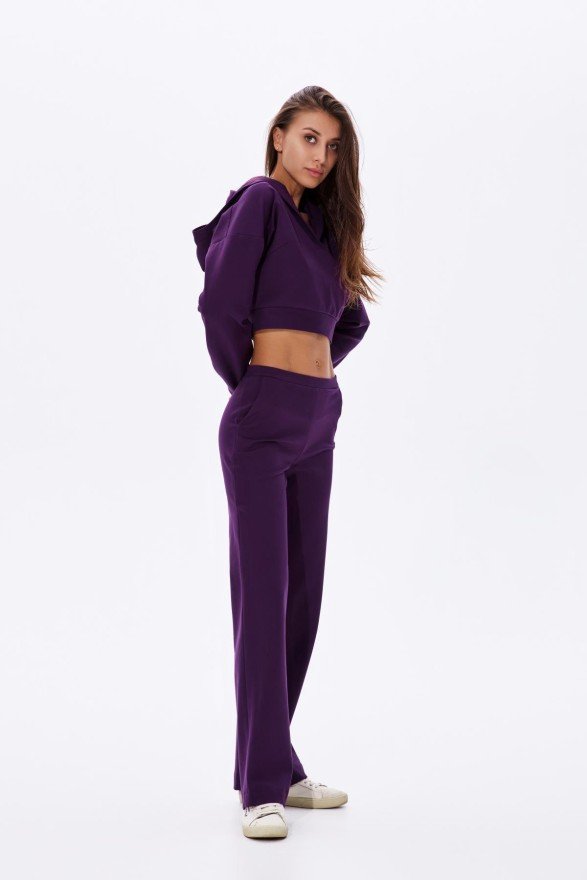 Фото Брюки из джерси в цвете слива