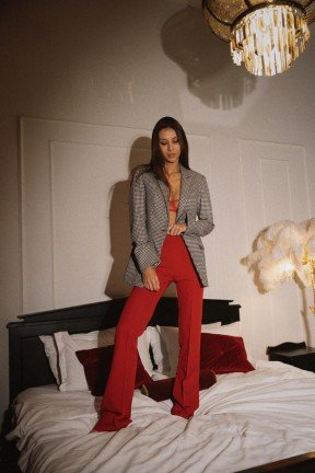 Фото Жакет приталенный гусиная лапка (2)