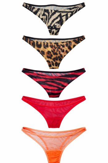 Фото Коллекция прозрачных стрингов из сетки