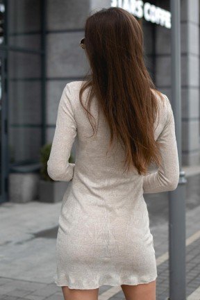 Фото Платье с длинным рукавом и вырезом на груди (3)